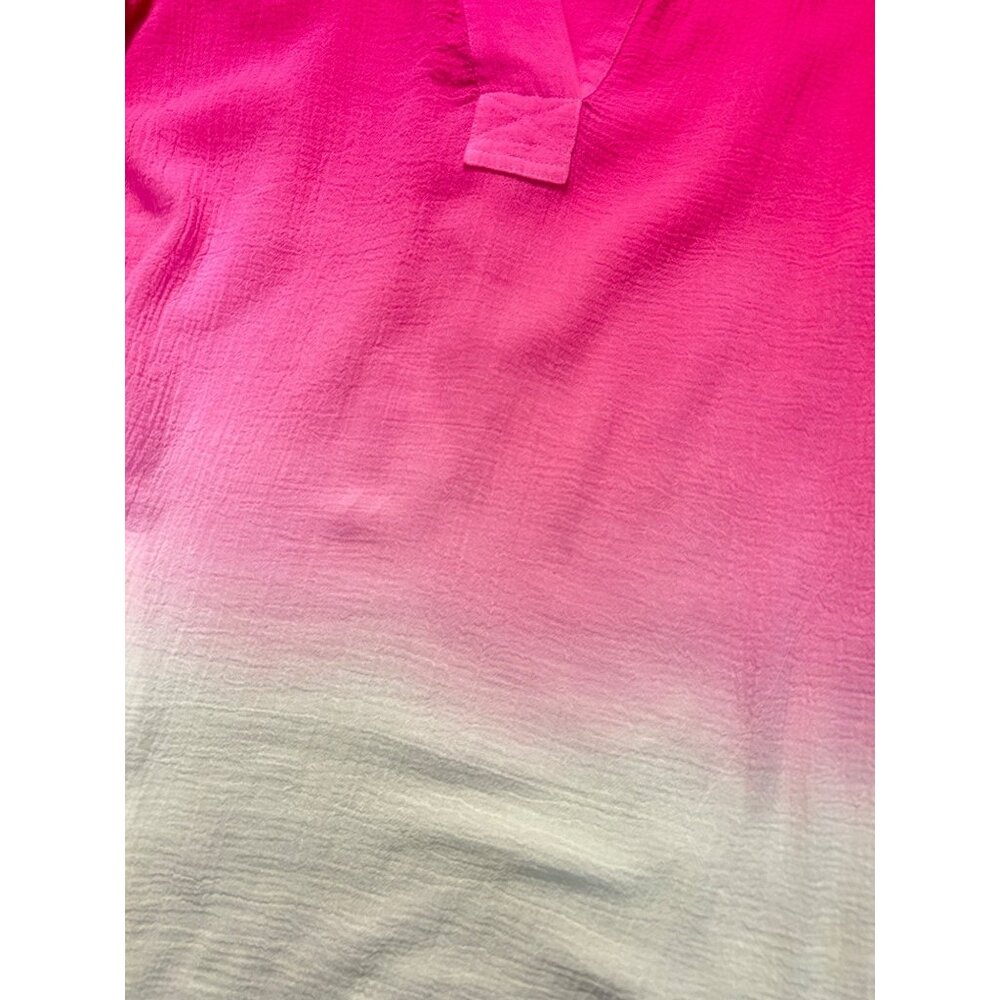 Diane Von Furstenberg DVF Esti Pink Ombre Popover Tunic size 4 - Picture 7 of 7